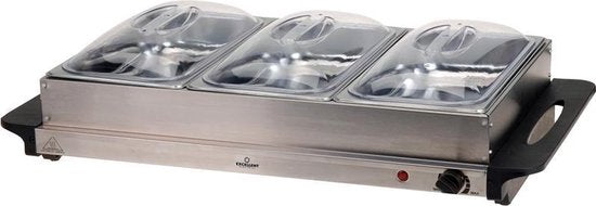 Excellent Electrics - Chauffe-buffet électrique 2 en 1 en acier inoxydable (300W)