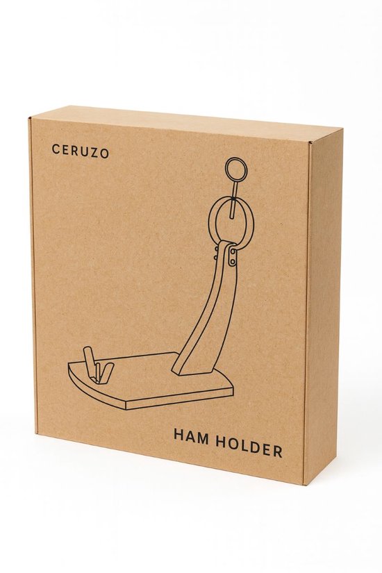 Ceruzo Ham Holder - Support à jambon en bois avec métal - Jambon espagnol 4-9 kg - 40x19x36 cm