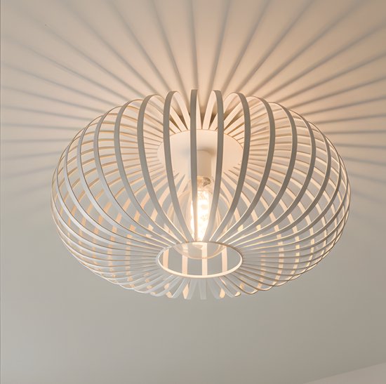 Plafonnier Nolt Beige - Plafonnier E27 Lampe - Industriel - Taupe - ⌀ 40cm