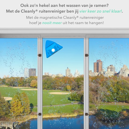 CLEANLY Lèche-vitre magnétique 4-24mm - Nettoyeur de vitre et essuie-vitre magnétique - Double vitrage
