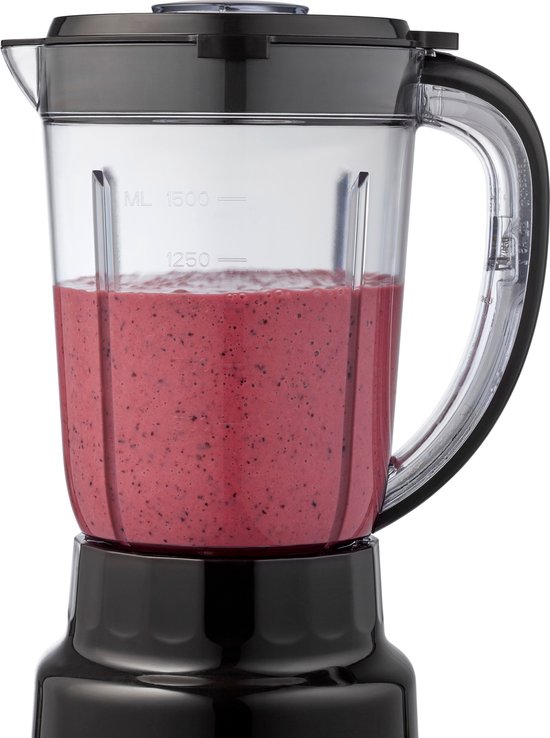Tomado TTB1501B - Blender - 1.5 litres - 2 vitesses - 500W - Mode Pulse - Protection du couvercle - Noir