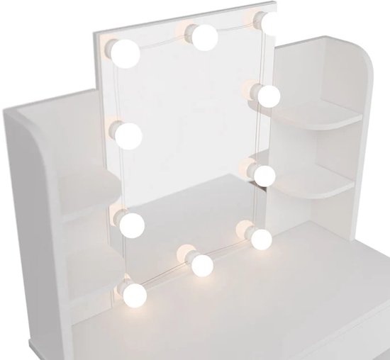 Coiffeuse Zoey - Incl. LED - Blanc