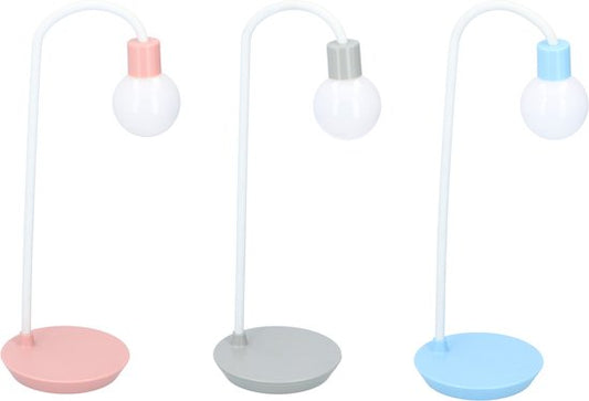 Lampe de bureau Grundig - 12 x 35 CM - cou flexible - piles/USB - blanc