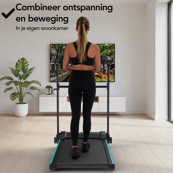 Brixy Treadmill - Pliable - Tapis de marche - 12 programmes - Support pour tablette - Fonction d'inclinaison - Tapis de course - 1-12km/h