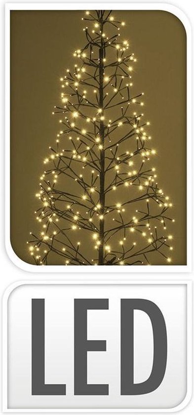 Nampook sapin de Noël avec 400 LED - 180cm - Pour l'intérieur ET l'extérieur - Blanc chaud