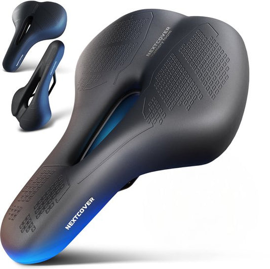 NEXTCOVER® Bicycle Saddle Trekking with Memory Foam 3.0 - The original - Ergonomic Bike Saddle Women's or Bike Saddle Men's with Memory Foam 3.0 for maximum Riding Comfort - Bike Saddle comfortably soft