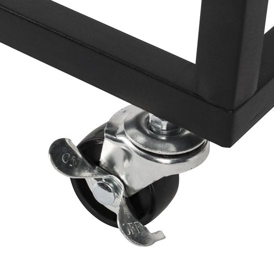 ERRO Table d'appoint sur roulettes - 50x35x60cm - pieds inclus pour utilisation sans roulettes - Noir