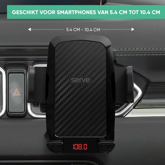 Serve 2in1 Bluetooth FM Transmitter & Phone Holder Car - Car Kit for Music - Phone Holders Car Accessories - Ventilation Holder