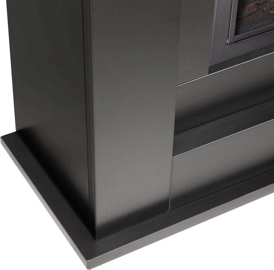 Chauffage électrique - Rectangulaire - 2000 Watt - Noir - Effet de feu inclus