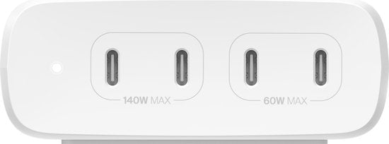 Belkin BoostCharge Pro 200W 4-port USB-C GaN Fast Charger with Power Delivery 3.1, Includes 1.5m Cable (Chargeur rapide USB-C GaN à 4 ports avec Power Delivery 3.1, câble de 1,5 m inclus)