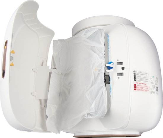 Quadruped Fresh 3 - Bac à litière automatique pour chat - autonettoyant - contrôlé par application - 65L - tapis et 3 rouleaux de sacs de ramassage inclus