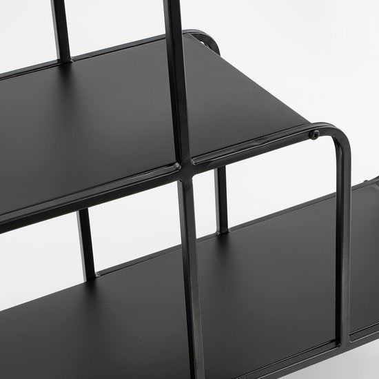 Etagère Mica Decorations - 3 plateaux - Métal - L70 x L30 x H76 cm - Noir