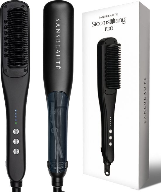 Sansbeauté® Steam Straightener PRO - Lisseur à vapeur - Lisseur professionnel 5.0 - Lisseur à vapeur - Noir
