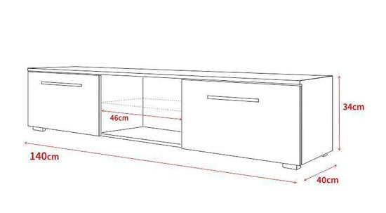 Meuble TV Meuble TV Tenus sans éclairage LED corps blanc façade blanc brillant