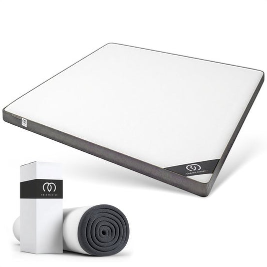 Sleeptime Twin Motion Topper 90x200 cm - Surmatelas - Surmatelas - Mousse à mémoire de forme Hybrid Gel - Fermeté moyenne - Epaisseur 8 cm