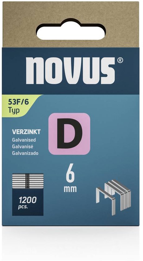 Novus Tools 042-0788 Agrafes avec fil plat Type 53F 1200 pièce(s) Dim. (l x l) 6 mm x 11.3 mm
