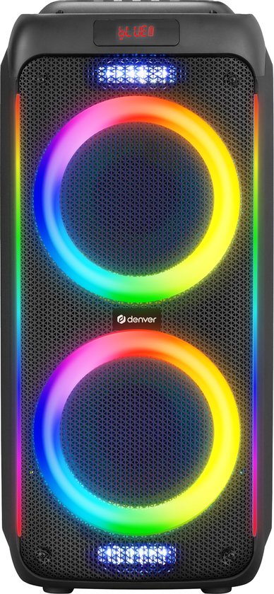 Enceinte Bluetooth, Denver, Enceinte lumineuse, Bluetooth Party Speaker, BPS458