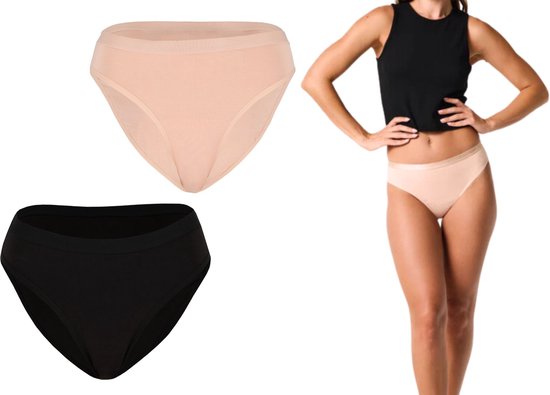 Bamboo Elements - Size XXL - Menstrual Underwear - Slip - Black - Period Underwear - Menstrual Brief - Menstrual Underpants - Underwear Ladies Briefs