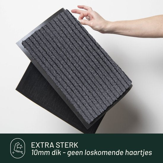 Paillasson Set 2 pièces Studio M - NEO - Tapis de séchage intérieur gris - 60x90 cm - Paillasson antidérapant Anthracite - Paillasson Advantage Package