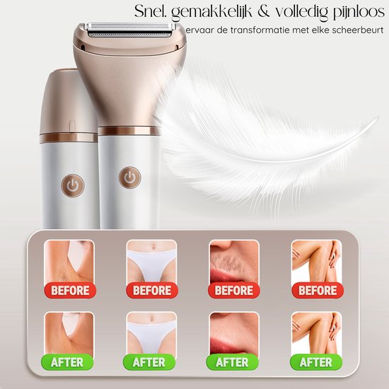 Rasoir féminin 2 en 1 avec écran - Visage - Aisselles - Jambes - Maillot - Sansbeauté® - Rasoir féminin - Epilation visage femme - Tondeuse femme - Rasoir bikini - Rechargeable par USB