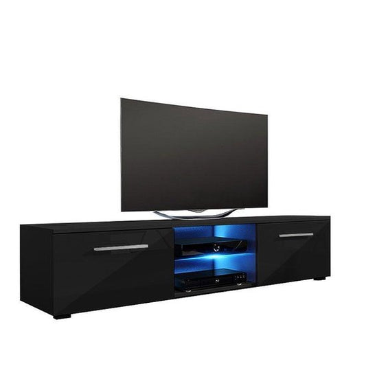 Meuble TV Tenus - buffet TV - avec éclairage LED - noir