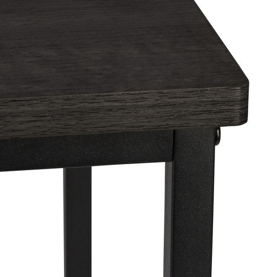 ERRO Table d'appoint sur roulettes - 50x35x60cm - pieds inclus pour utilisation sans roulettes - Noir