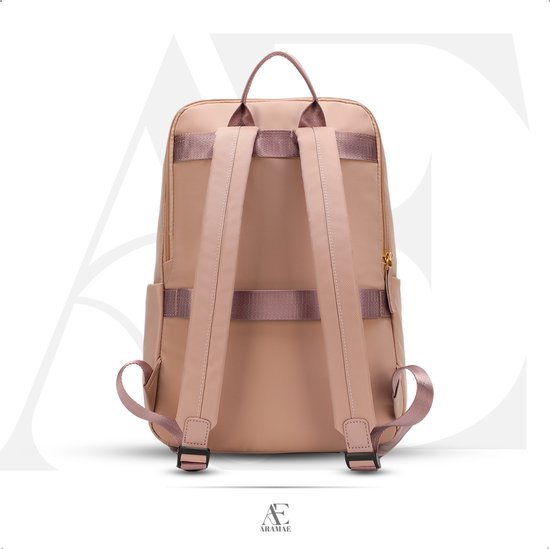 aramae® - Sac à dos femme - Sac à dos femme - Sac à dos fille - Sacoche pour ordinateur portable 14 pouces - Sac d'école - Sac à dos rose