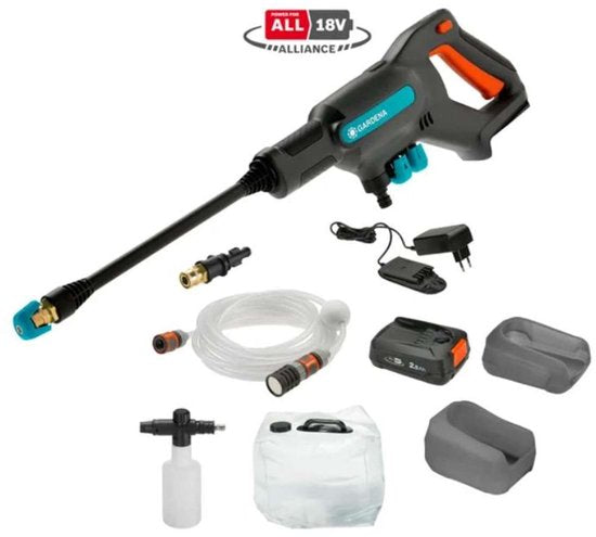 GARDENA AquaClean 24/18V P4A - Nettoyeur haute pression Accu - 24 bar - Premium Set