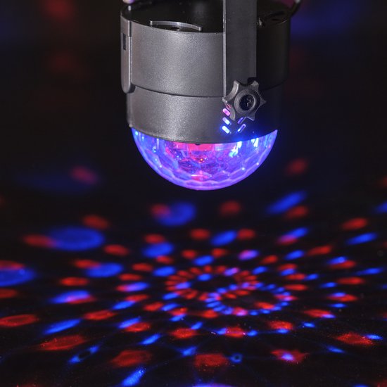 Denver Rotating Disco Light - LED - Discoball - Contrôlé par la musique - Télécommande - Adultes / Enfants - LDB318