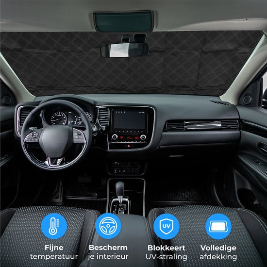 Nuvance - Couverture antigel voiture - Pare-soleil pare-brise voiture - 100 x 145cm - Couverture anti-givre voiture - Housses pare-brise - Accessoires voiture