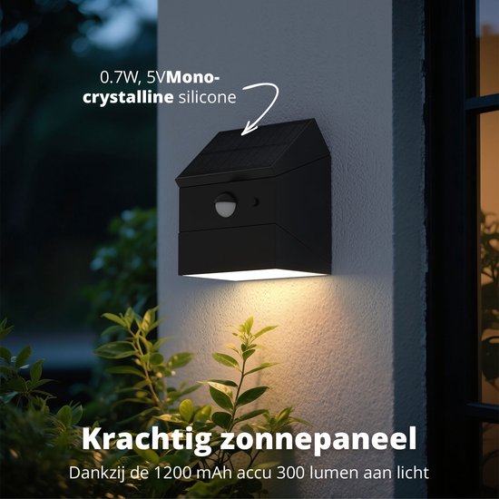 FlinQ Solar TwistCube 2-pack - Transformable en 4 formes - Applique solaire d'extérieur - Lampe solaire d'extérieur avec détecteur de mouvement - Lampe de jardin LED avec détecteur jour et nuit - Eclairage extérieur