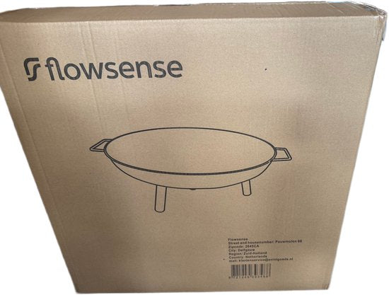 Flowsense Bol à feu - Brasero d'extérieur - Cheminée de jardin - Cheminée d'ambiance - Pour jardin et terrasse - Acier - Ø 58 cm