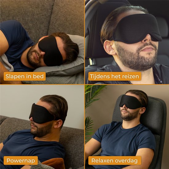 Nuvance - Masque de sommeil ajustable - 100% occultant - mousse à mémoire de forme respirante - pour hommes, femmes et enfants - Masque de sommeil pour les yeux