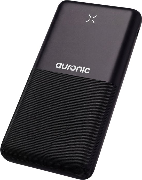 Auronic Powerbank 30 000 mAh - Charge rapide 22,5 W via USB-C, USB-A, Micro-USB - Câble inclus - Universel - Charge rapide - Pack d'urgence - Noir