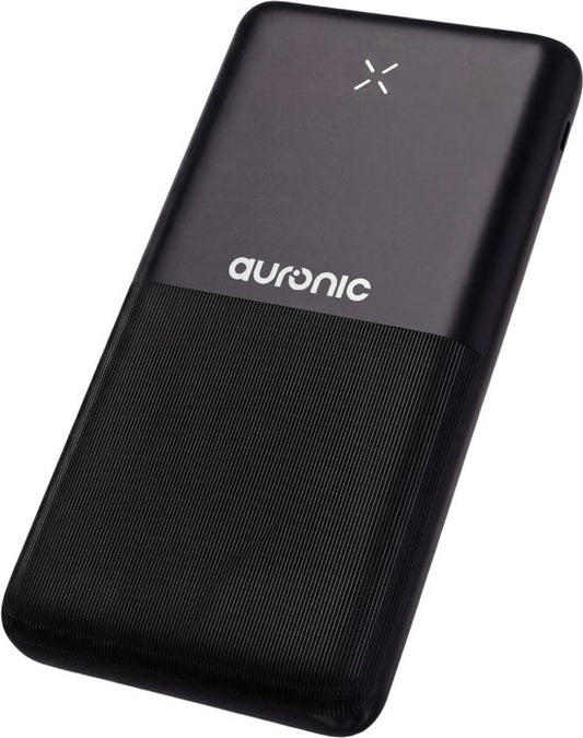 Auronic Powerbank 30 000 mAh - Charge rapide 22,5 W via USB-C, USB-A, Micro-USB - Câble inclus - Universel - Charge rapide - Pack d'urgence - Noir