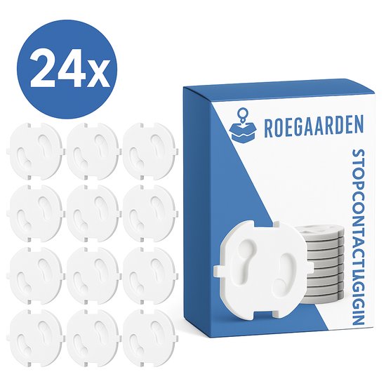 Roegaarden Protection des prises - Protection des prises - Protecteurs de prises - 24 pièces - Blanc