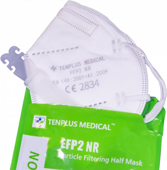 FFP2 NR Masque anti-poussière - Filtrant - Demi-masque - Protecteur - Blanc