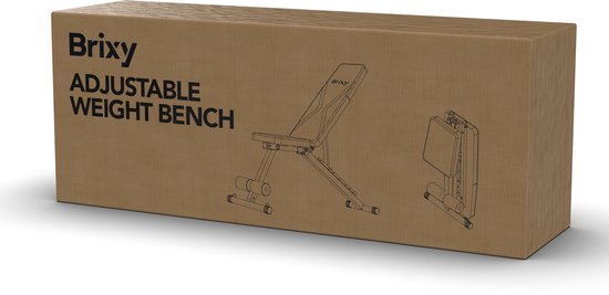 Brixy Fitness Halter Bench - Banc d'exercice - Jusqu'à 300KG - Banc de musculation - Banc d'exercice - Réglable - Pliable - Noir