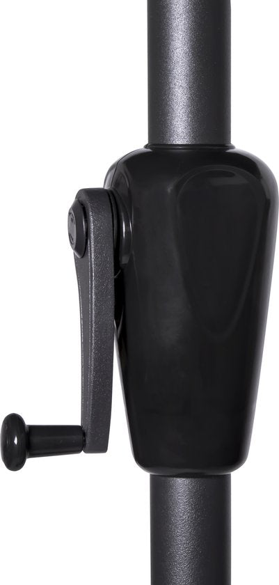 VONROC Premium Parasol à manche Recanati Ø300cm - Housse de protection incluse - Parasol rond - Inclinable - Toile résistante aux UV - Gris