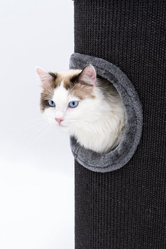 Petrebels Dome 80 Bac à griffer pour chat - Poivre - Ø 45 x 80 cm - stable