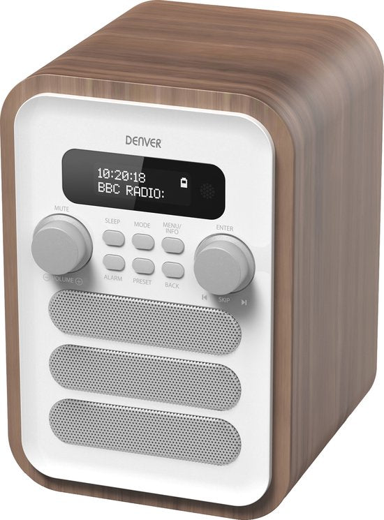 Denver DAB radio - Retro Radio - Bluetooth - DAB+/ FM Radio - DAB48W