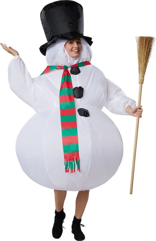 Dressforfun Costume gonflable bonhomme de neige - costume fantaisie halloween déguisements carnaval déguisements - 302359