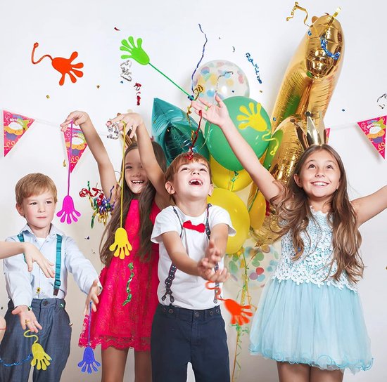 Partizzle 48x Sticky Hands - Cadeaux pour les mains collantes - Grabbelton Treat Gifts - Sensory Small Toys - For Children & Toddlers