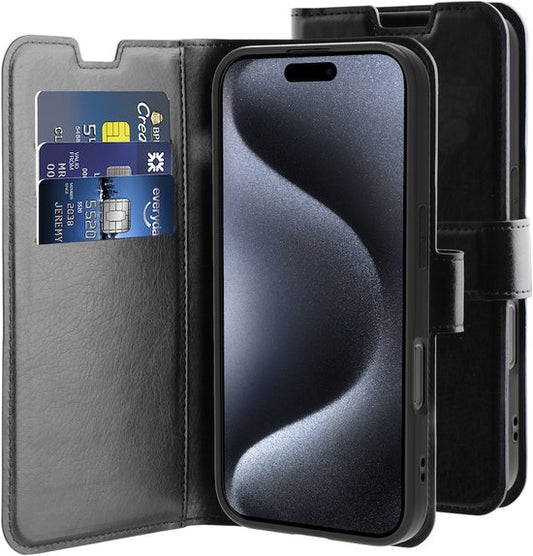 Behello Bookcover iPhone 16 Pro Max Gel - Noir