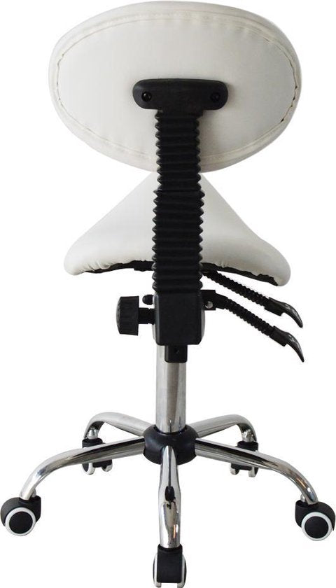 Tabouret de selle ergonomique dossier inclinable - tabouret de barbier - tabouret - hauteur réglable