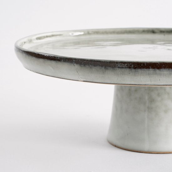 Mica Decorations Tabo Assiette à gâteau - H10 x Ø27 cm - Gris