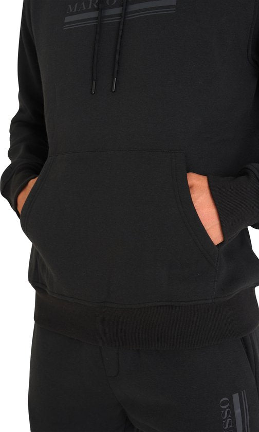 Mario Russo Tracksuit Anselm- House suit - Jogging - Hoodie - Black - XXL
