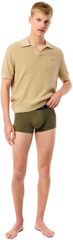 Lacoste Boxe Short Homme - 3 Pièces - Olive/Delphinium - Taille XL