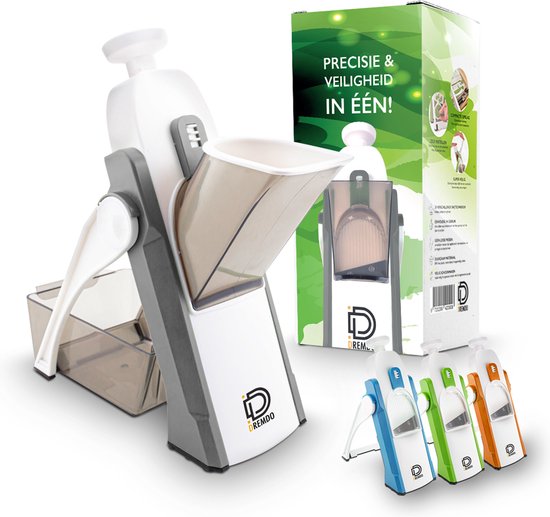 Dremdo Coupe-légumes à mandoline - Coupe-légumes de cuisine - Manuel - Tranche/bloque/bande/julienne - Sans BPA