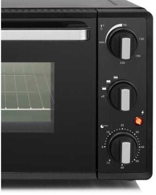 Tristar Four compact autoportant OV-3620 - Four 19 litres - 1300 watts - Chauffage par le haut et par le bas - Noir